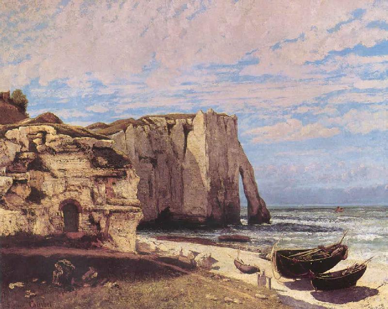 Gustave Courbet Cliffs at Etretat after the storm oil painting image